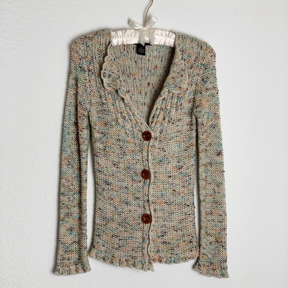 BCBGMaxAzria Multi-Colored Marled Knit Cardigan